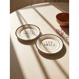 Sinsay Keramički tanjuri s natpisom Oui Merci 2 pack | shoptok.hr