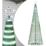 vidaXL Osvetljena novoletna jelka stožec 475 LED hladno bela 247 cm | Shoptok.si