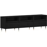vidaXL TV omara Črna Oreh 150x30x44,5 cm Izdelana iz lesa, (22012390)