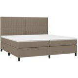  s oprugama i madracem smeđesivi 200x200 cm od tkanine | shoptok.hr