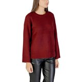 Only Puloverji ONLRENE LIFE LS BUTTON O-NECK CC KNT 15350612 Rdeča | Shoptok.si