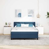  Krevet s opruga kutije s uzglavljem Plava 200 x 160 cm tkanina | shoptok.hr