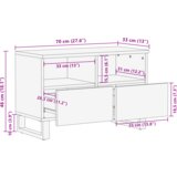 vidaXL Centri za zabavu i stalci za TV Bijela i crna 70 x 33.5 x 46 cm | shoptok.hr