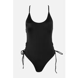 Trendyol Black V-Neck Swimsuit Cene