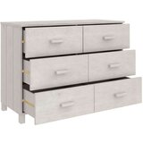 Komoda HAMAR bijela 113 x 40 x 80 cm od masivne borovine | shoptok.hr