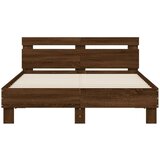  Okvir za krevet s uzglavljem boja smeđeg hrasta 120x190 cm | shoptok.hr