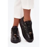 Lee Cooper patent leather women's sneakers on platform | ePonuda.com
