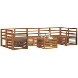  Set vanjskih sofa 8 kom. Prirodna Čvrsto drvo akacije Smeđa | Shoptok.si