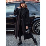 DStreet Płaszcz damski OPULENA długi z paskiem czarny | Shoptok.si
