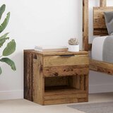 vidaXL Ormarić za krevet s ladicama 2 pcs Staro drvo 40 x 39 x 40 cm Cijene