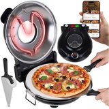Ruhhy mini pizza pećnica 420°C s keramičkim kamenom – električna pizza peć, 1200W, set s priborom | shoptok.hr
