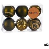  Set božićnih kuglica Zelena Plastika Ø 6 cm (12 kom.) | shoptok.hr