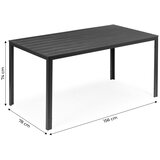 ModernHome veliki vrtni stol - sivi - 156x78cm | shoptok.hr