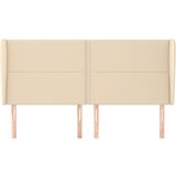  Vzglavje z ušesi krem 183x23x118/128 cm blago, (20954045) | Shoptok.si