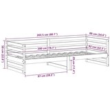  Dnevni krevet bez madraca 80x200 cm Masivno drvo Bor | shoptok.hr