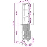  Set omar 2 pcs Dimljen hrast 33 x 34,5 x 87 cm Inženirski les | Shoptok.si