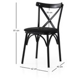 Hanah home Set trpezarijskih stolica Ekol 290 V2, 2 dijela, Crna | Eponuda.ba