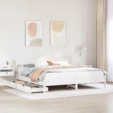 Furnova Posteljni okvir brez vzmetnice bel 180x200 cm trdna borovina, (22055630) Cene