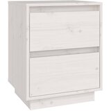 Maison Chic Nočna omarica - Nočna miza bela 40x35x50 cm trdna borovina, (21687030) Cene
