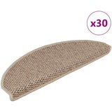 vidaXL Samoljepljivi otirači za stepenice 30kom 65x21x4cm boja pijeska | shoptok.hr