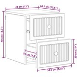  Stenski nočni omarici s predalom 2 pcs Bela 33 x 34,5 x 40 cm, (5000209927) | Shoptok.si