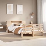 vidaXL Krevet s regalom za knjige bez madraca 140x200 cm od borovine | shoptok.hr