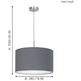 Eglo 31573 - visilica na sajli pasteri 1xE27/60W/230V | Eponuda.com