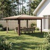 Gazebo bez bočnih strana 4 x 4 m Krema i smeđa - Krema i smeđa Bez bočnog zida Cijene