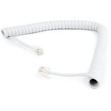  Telefonski spiralni kabl za slusalicu 2m sa konektorima RJ-10, TC4P4CS-2M-W, white, GEMBIRD Cijene