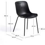 Kave Home Črn plastičen vrtni stol Altea – | Shoptok.si