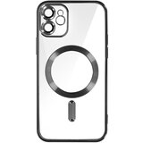 AVIZAR MagSafe ovitek za iPhone 11 Silikonska zašcita kamere Outline Chrome Crna, (20575200) Cene
