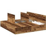  Postelja z prostorom za shranjevanje Stari les 200x200 cm, (22052950) | Shoptok.si