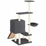  Penjalica za mačke sa stupovima za grebanje tamnosiva 130,5 cm | shoptok.hr