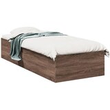 vidaXL Posteljni okvir rjav hrast 90x200 cm inženirski les | Shoptok.si