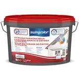 Fasadna barva iz čistega akrilata (barva: bela, 5 l, mat)