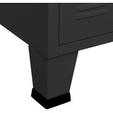  Komoda crna 105 x 35 x 62 cm od metala i stakla | shoptok.hr