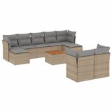  10-dijelni set vrtnih sofa s jastucima bež od poliratana | shoptok.hr