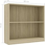 vidaXL Polica za knjige sonoma hrast 80x24x75 cm izrađeno drvo | shoptok.hr