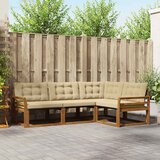  Set vanjskih sofa 4 kom. Prirodna i bež Smeđa 250 x 170,5 x 73 cm | shoptok.hr