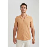 Defacto Modern Fit Resort Neck Crinkle Short Sleeve Shirt Cene