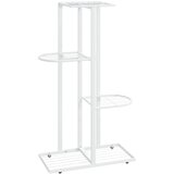 Furnova Stojalo za rože 4-nadstropno 43x22x76 cm bela kovina, (21921561) | Shoptok.si