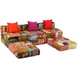  Modularni tabure za 3 osobe od tkanine s patchworkom | shoptok.hr