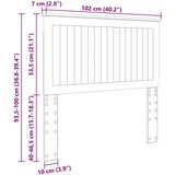  Uzglavlje s uzglavljem Bijelo 100 cm Konstruirano drvo | shoptok.hr