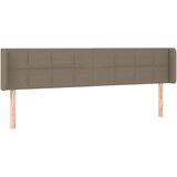 Maison Chic posteljno vzglavje - vzglavna omarica - nočna omarica z ušesi taupe 203x16x78/88 cm blago, (21712134) Cene