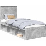  Krevetna konstrukcija s uzglavljem Betonska siva 75 x 190 cm | shoptok.hr
