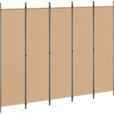  5-Panelni Pregrađivač Bež 250 x 200 cm Tkanina | shoptok.hr