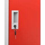 Ormarić s ključem svjetlosivi-crveni 90 x 45 x 92,5 cm čelični | shoptok.hr