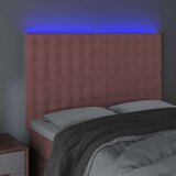  LED posteljno vzglavje roza 144x5x118/128 cm žamet, (20951603) | Shoptok.si