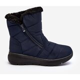 Boto Women's snow boots with zipper and fur lining navy blue Zeuna | Shoptok.si