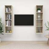 vidaXL Zidni TV ormarići 2 kom boja hrasta sonome od iverice Cijene